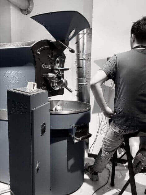 Giesen W6E Röstmaschine in der bohnarchie - Rösterei & Café